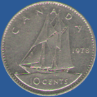10 центов Канады 1978 года